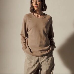 Aerie Oversized French Terry  Cotton Sweatshirt Top